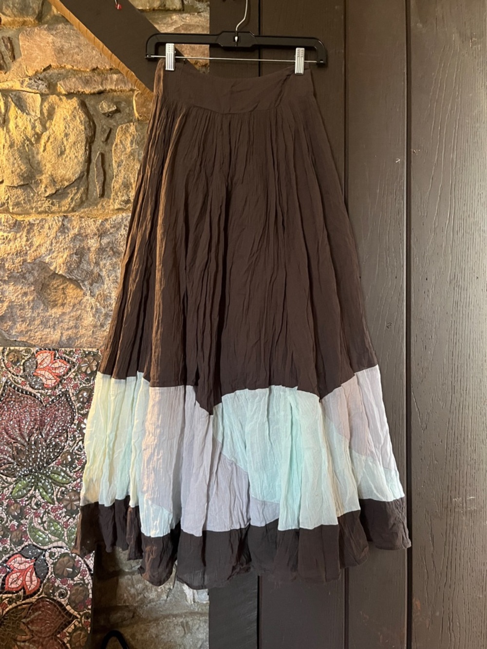 Free People Brownish Gray Gauze Maxi Skirt XS